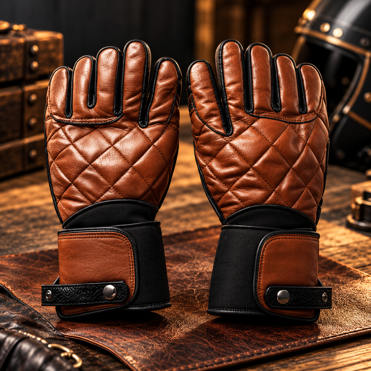 leather glove title product
